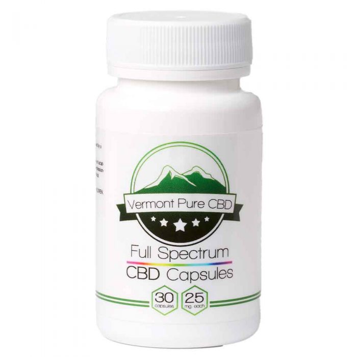 Full Spectrum CBD Oil Capsules 25mg Vermont Pure CBD