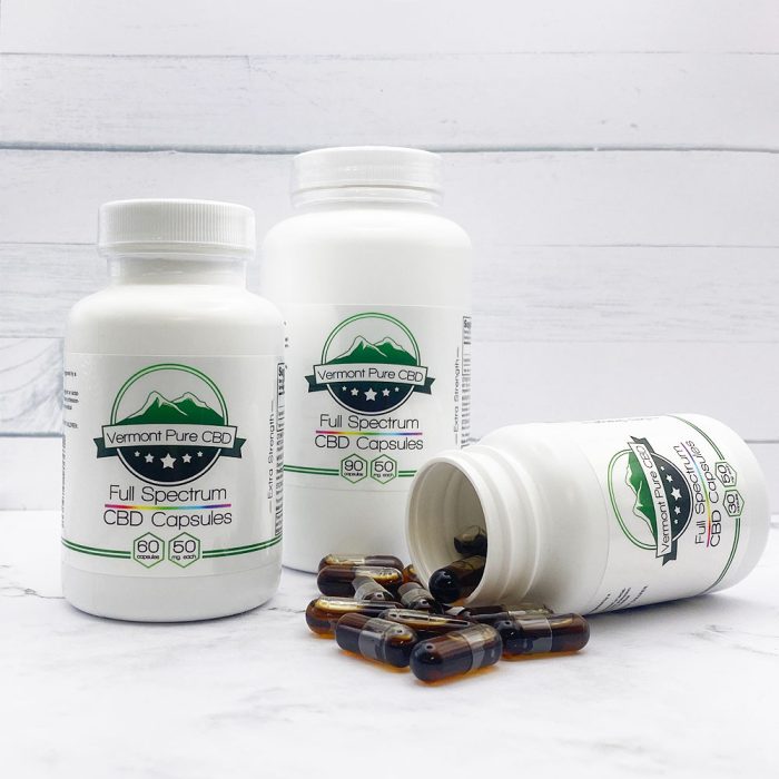 Full Spectrum CBD Oil Capsules 50mg Vermont Pure CBD