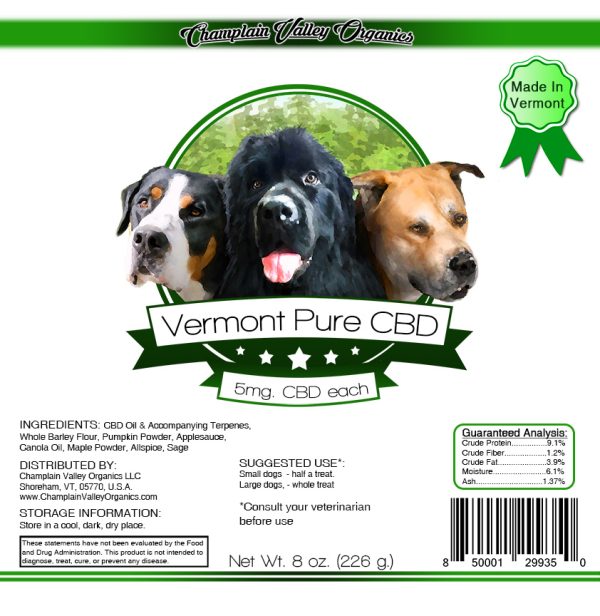 Full Spectrum CBD Dog Treats label