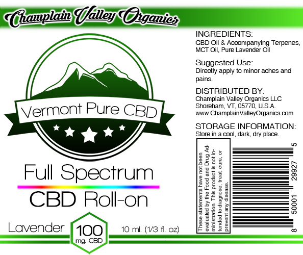 Full Spectrum CBD Oil Roll On label lavender