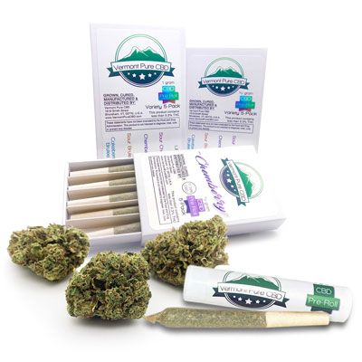 Vermont Pure CBD flower and pre-rolls